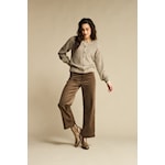 Red Button Cardigan Ajour Sparkle Truffle