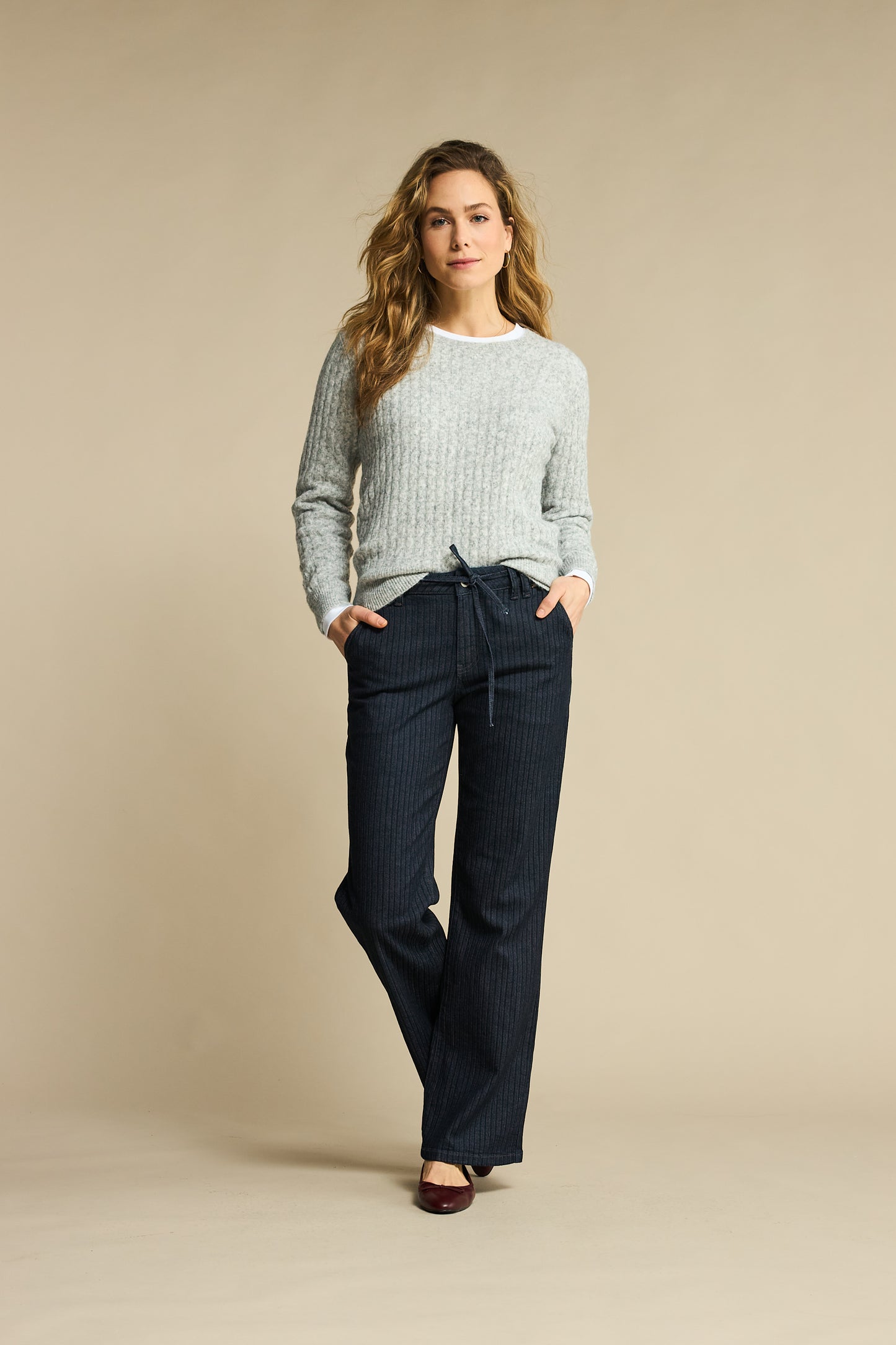 Red Button Claudette Blue denim stripe L33