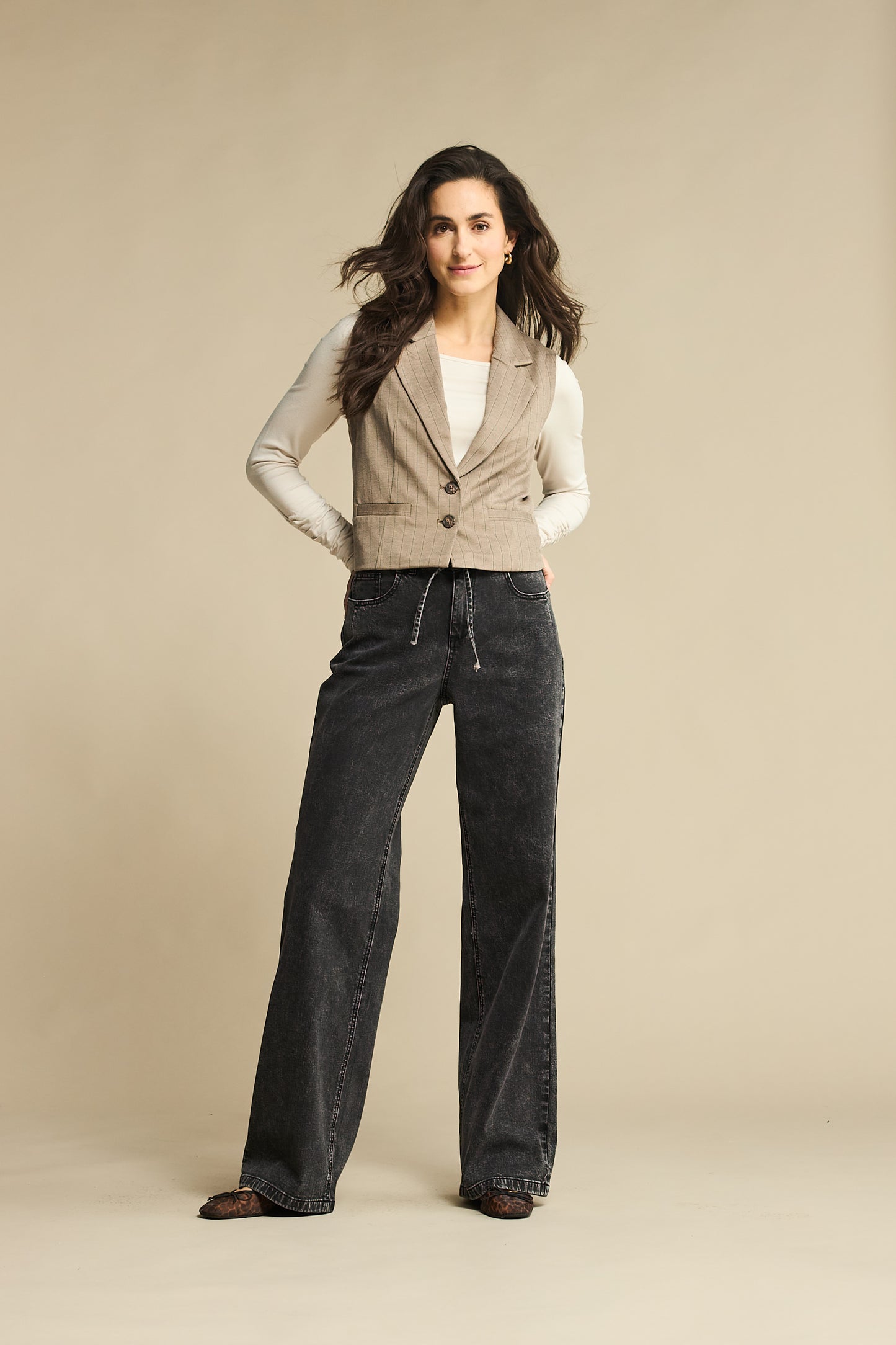 Red Button Claudette Black denim & Belt