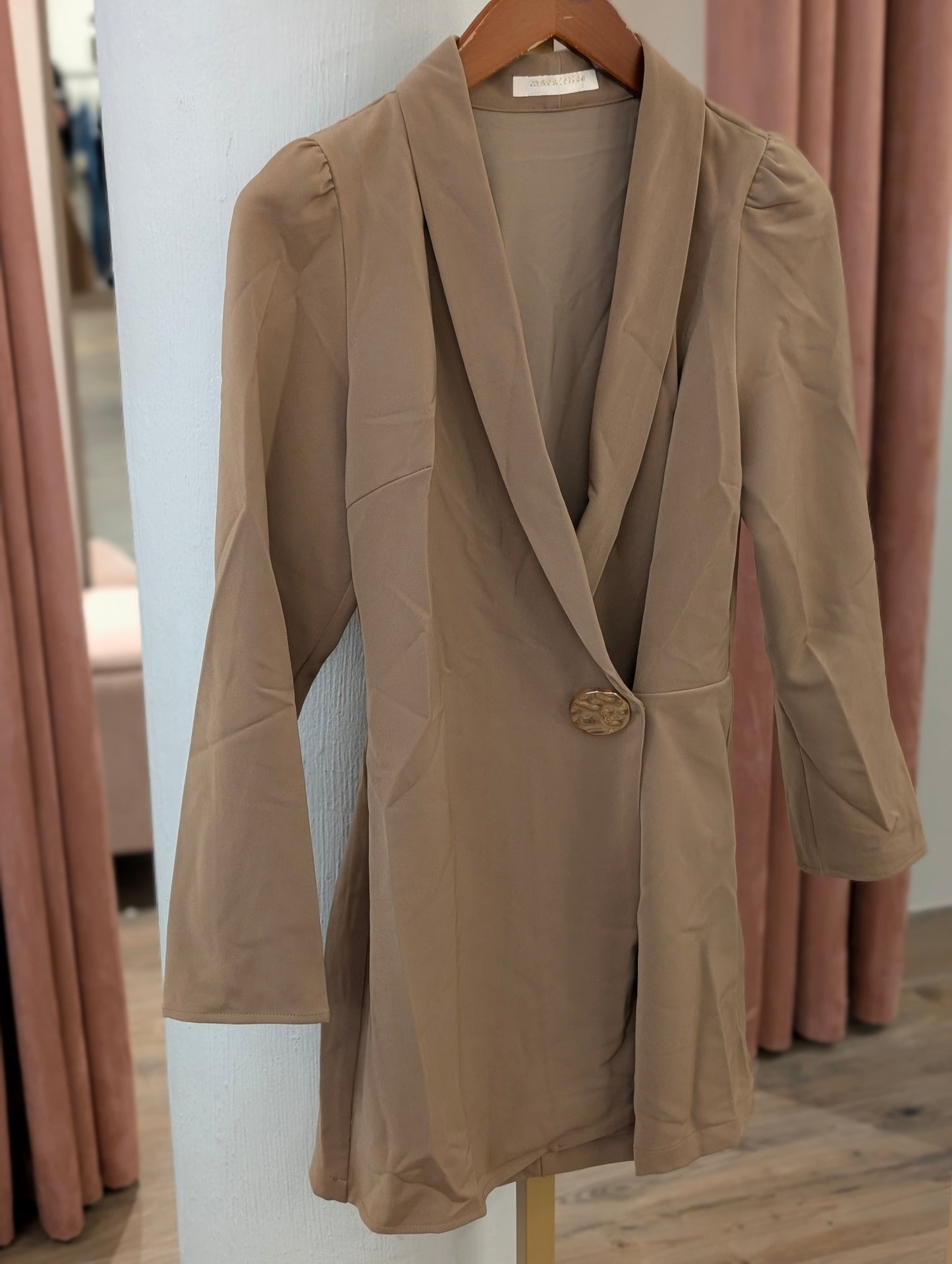 Jumpsuit blazer dress Emily - Cognac
