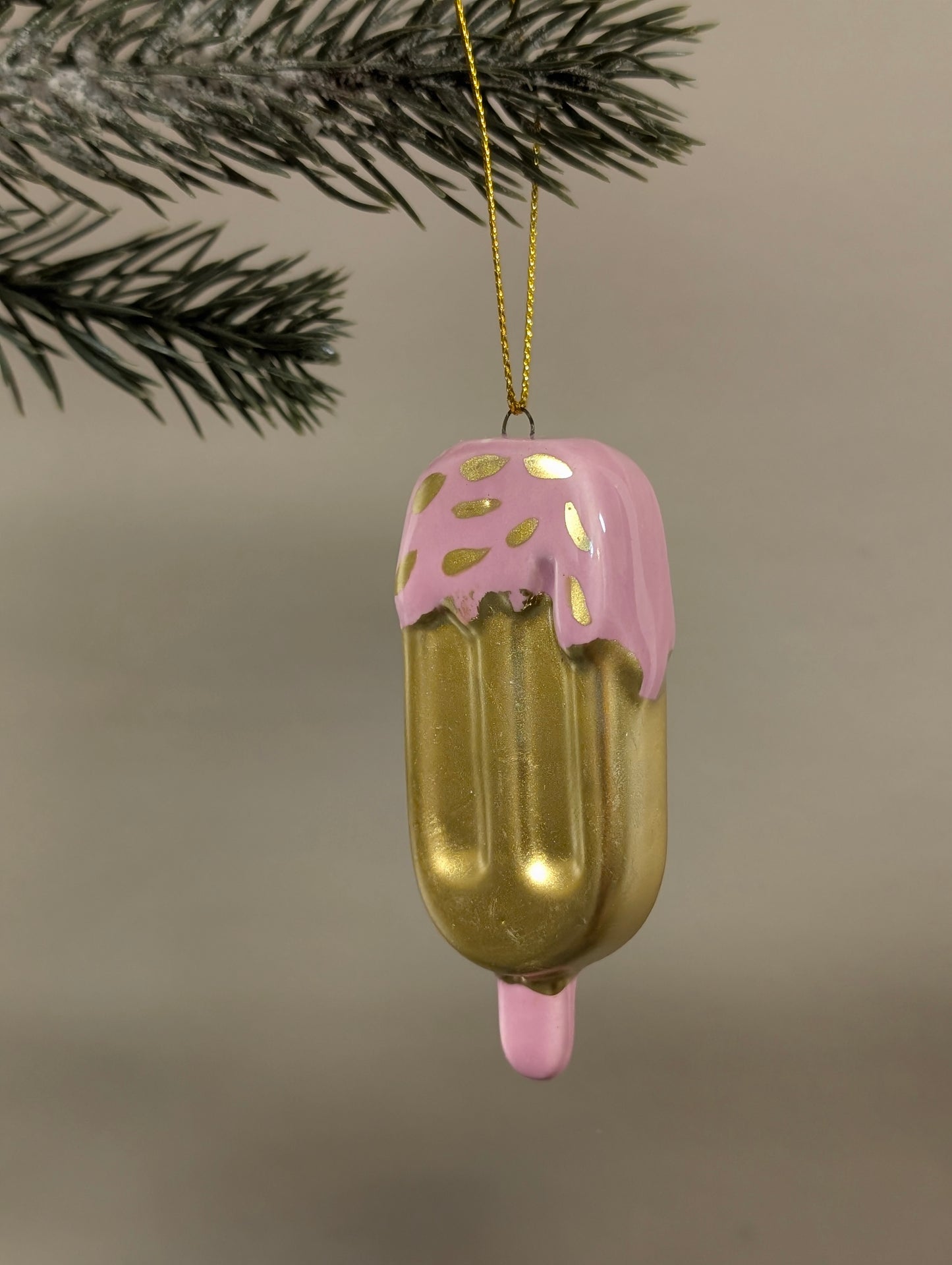 Candy ice cream hanger 4x9 - Pink/Gold