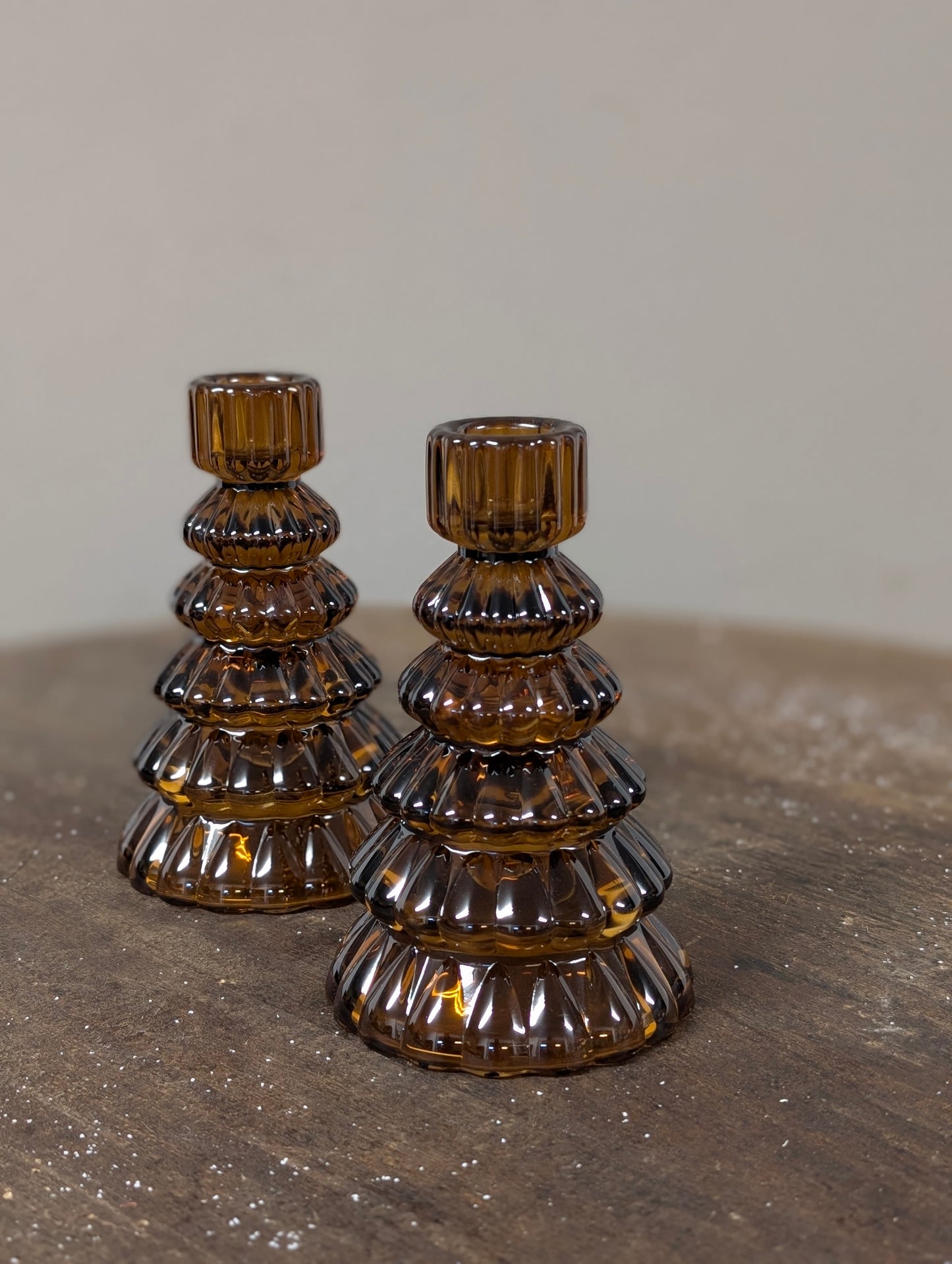 Kerstboom kandelaar 14x8 - Bruin
