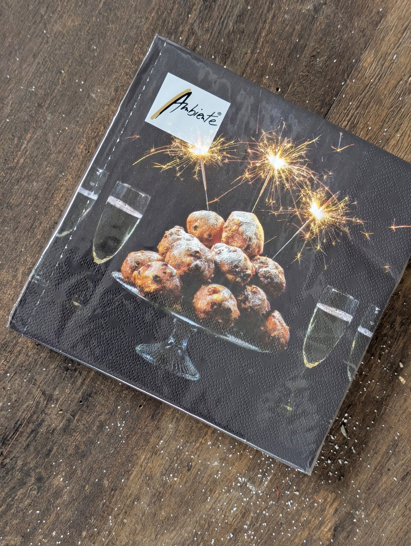 Servetten 20 stuks 33x33 - Oliebollen new year