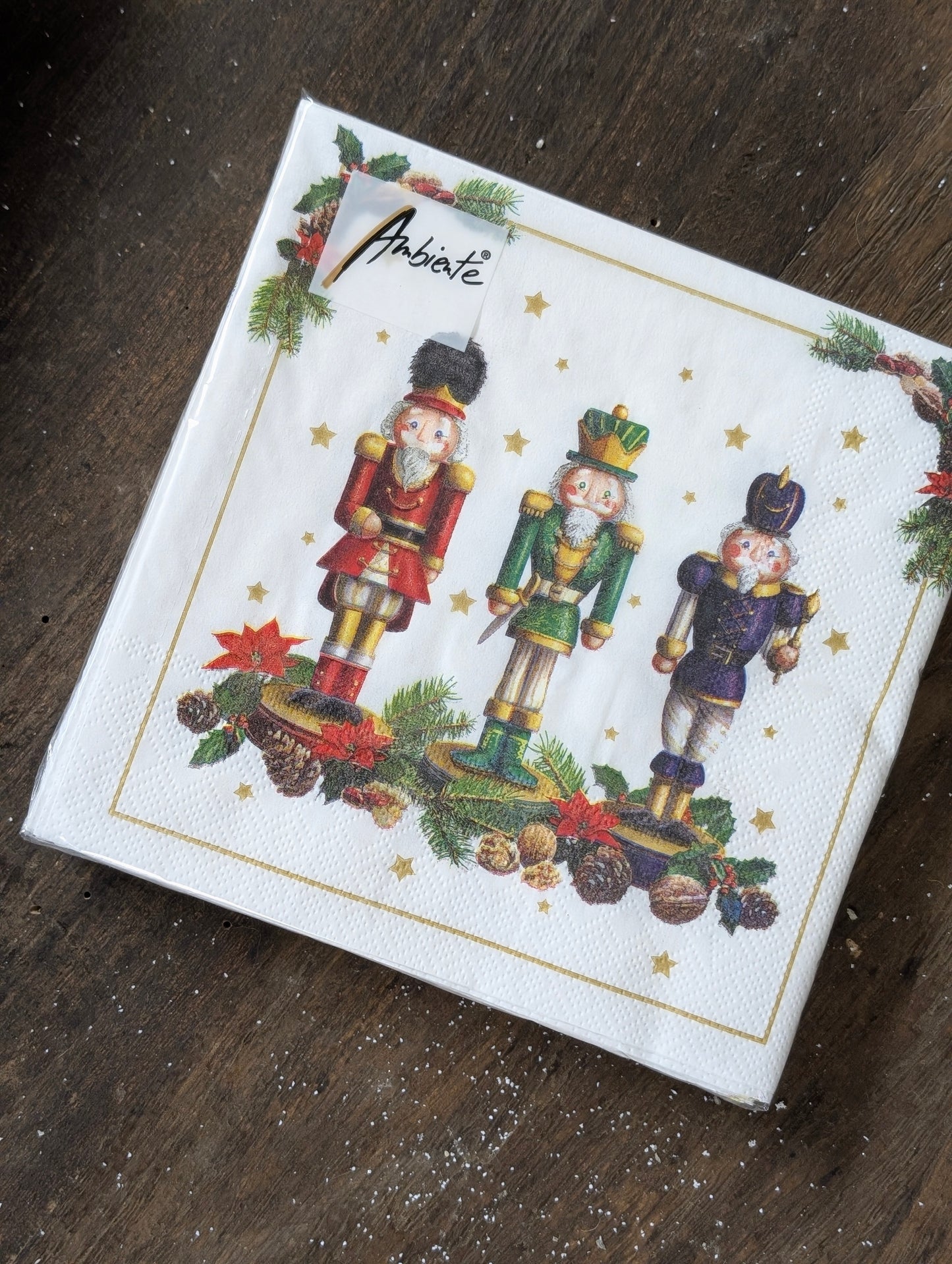 Servetten 20 stuks 33x33 - Bearded nutcracker