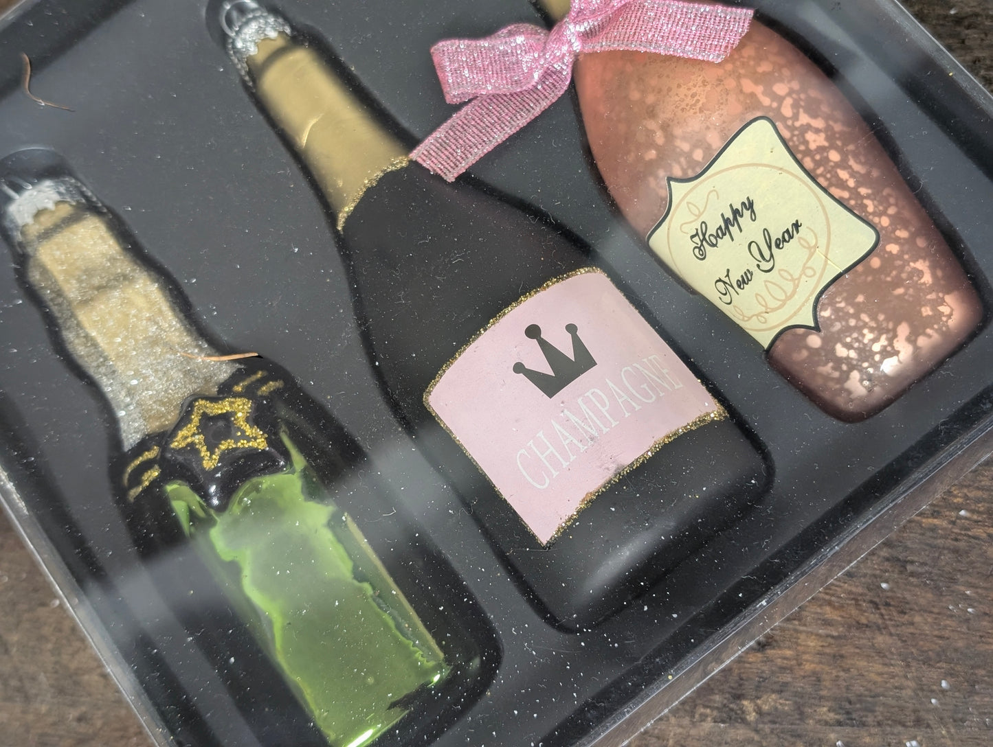 Kerst hangers set Champagne - 4x5x13
