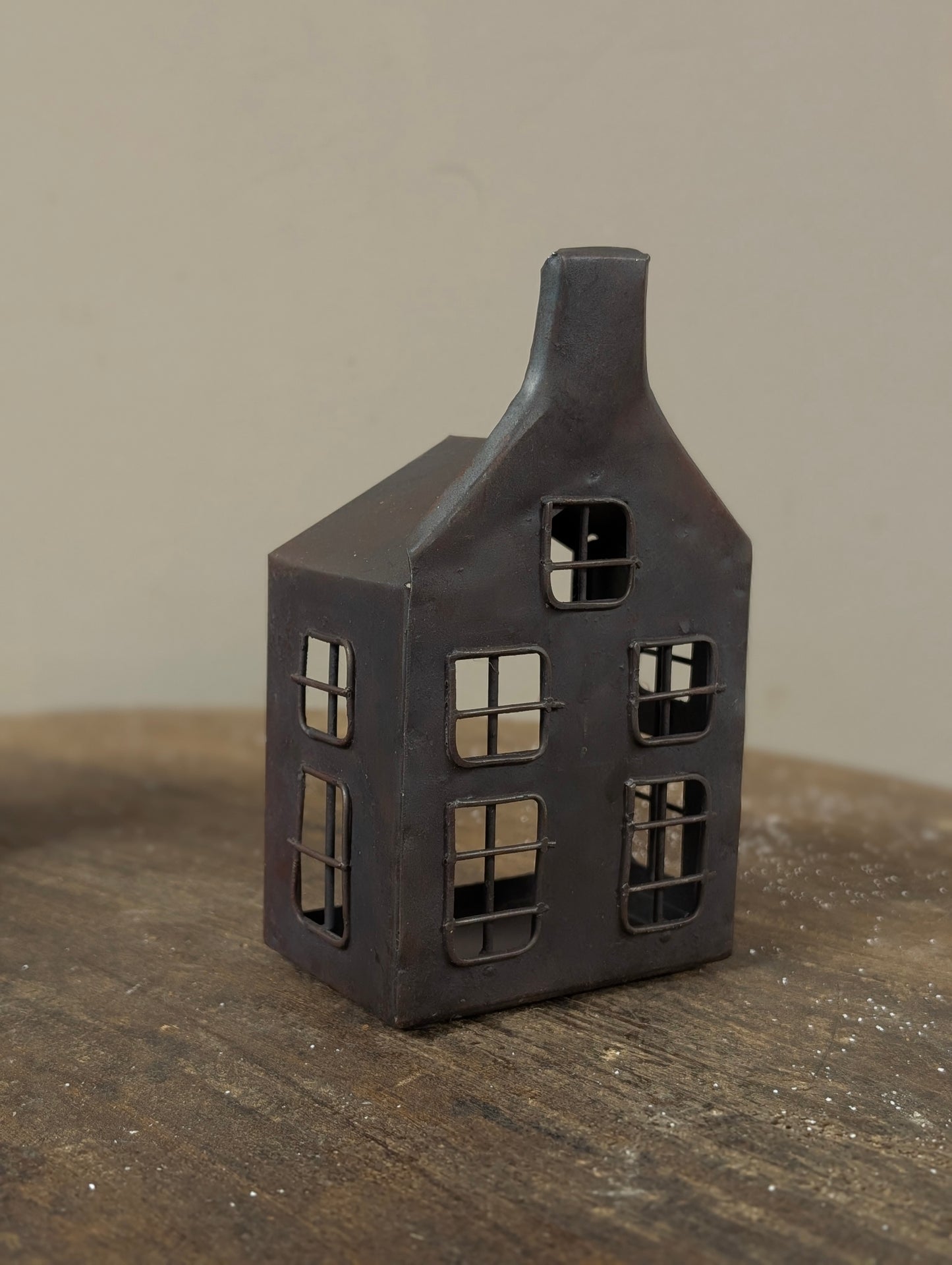 Huisje Hollands huisje +/- 15cm - bruin/zwart