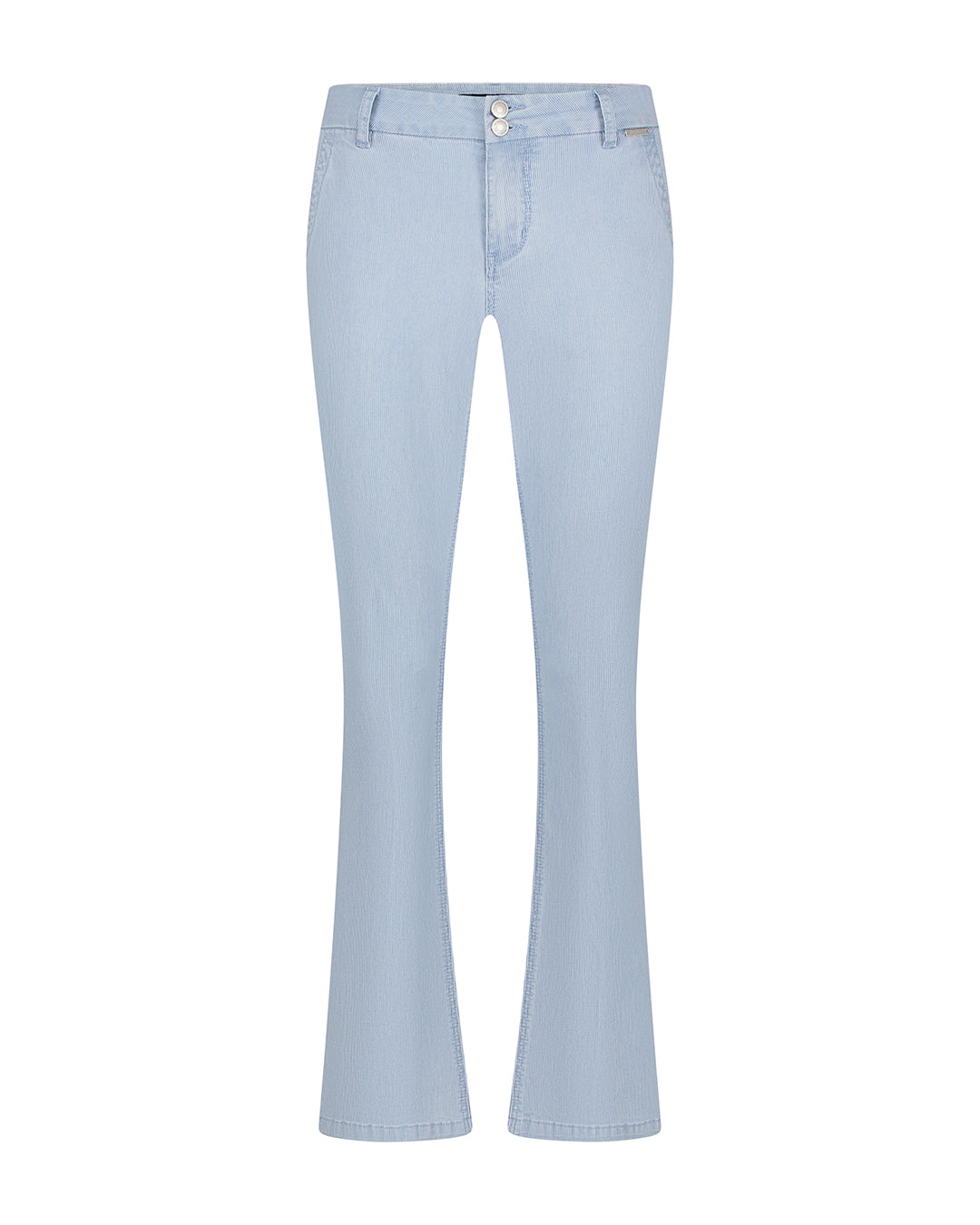 Red button Bibette fancy chambray - Bleach blue