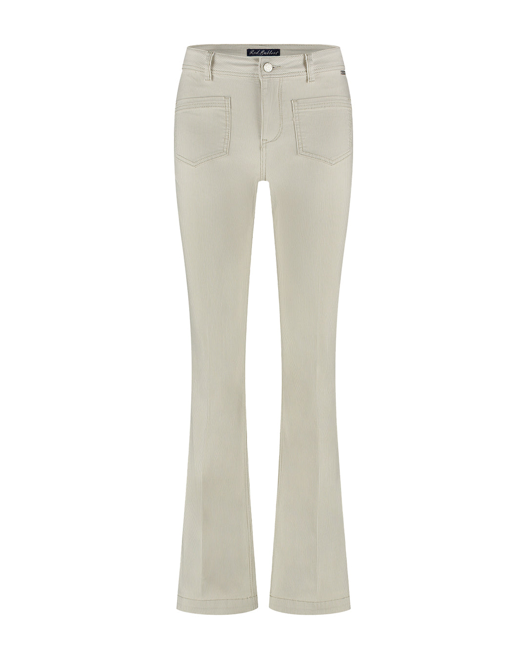 Red button Babette patchpockets denim stripe - Sand