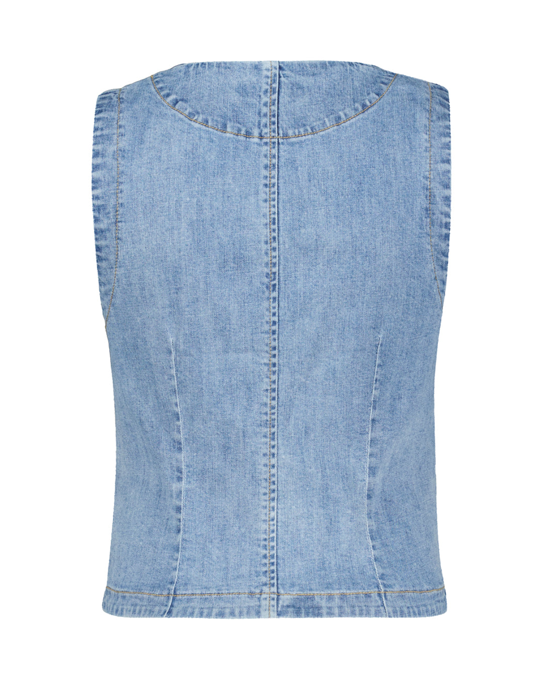 Red Button Waistcoat - Light stone