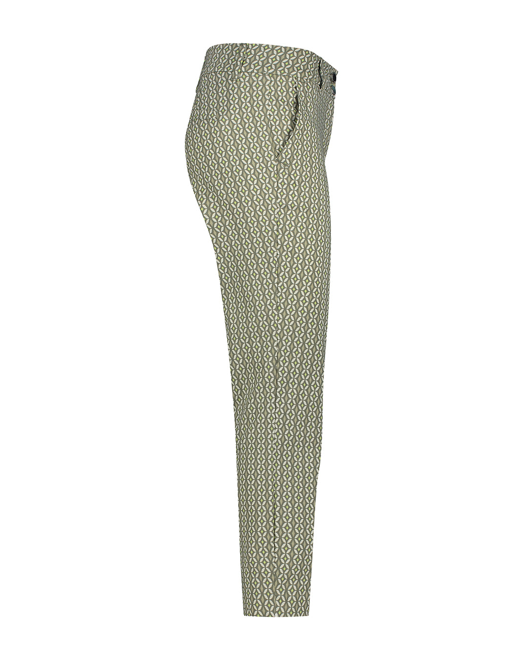 Red button Diana fancy tile - Multi khaki