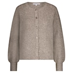 Red Button Cardigan Ajour Sparkle Truffle