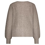 Red Button Cardigan Ajour Sparkle Truffle