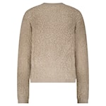 Red Button Jacket Knit Boucle Latte