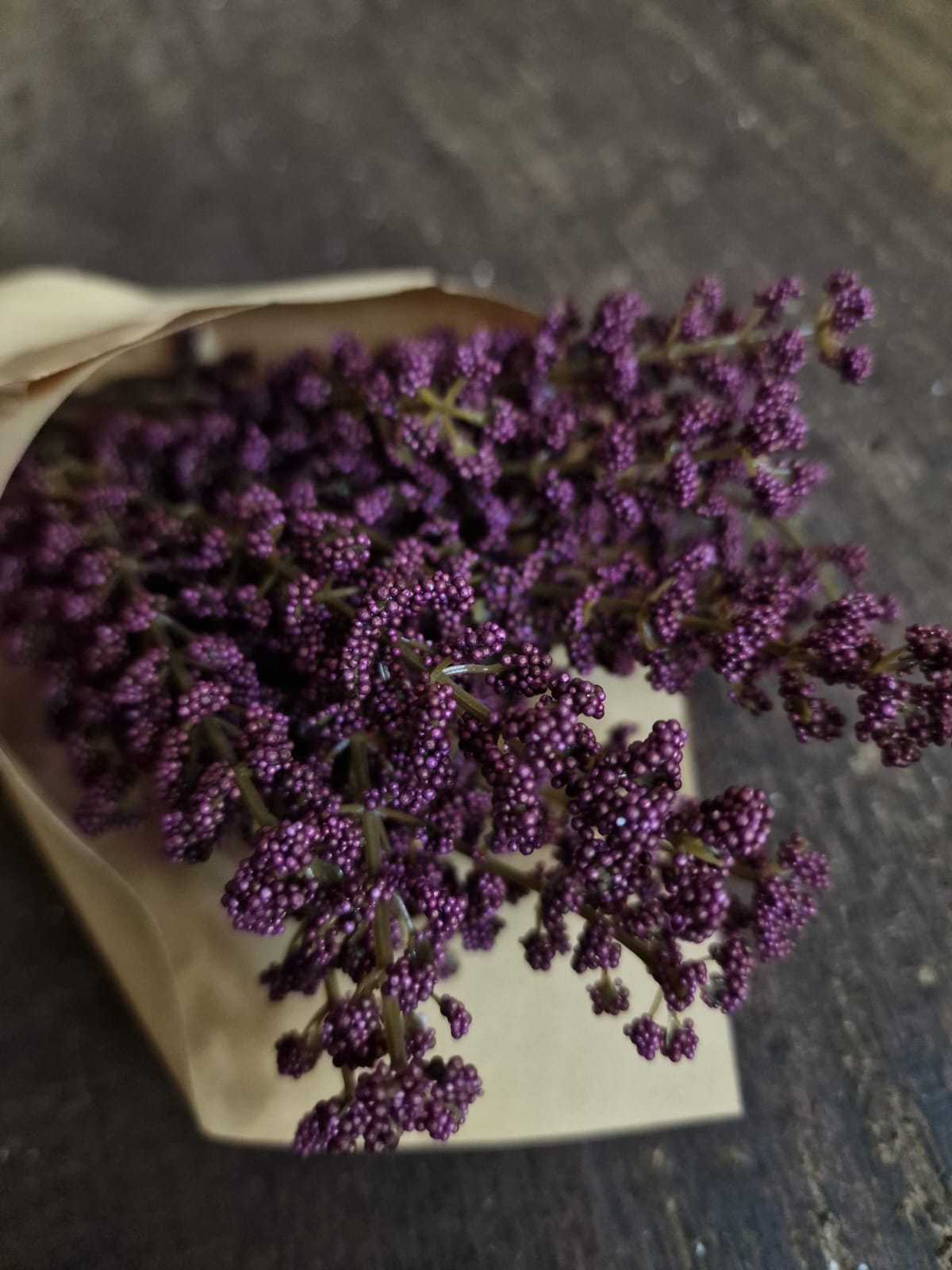 Klein kunst deco bosje 15cm - Lavender