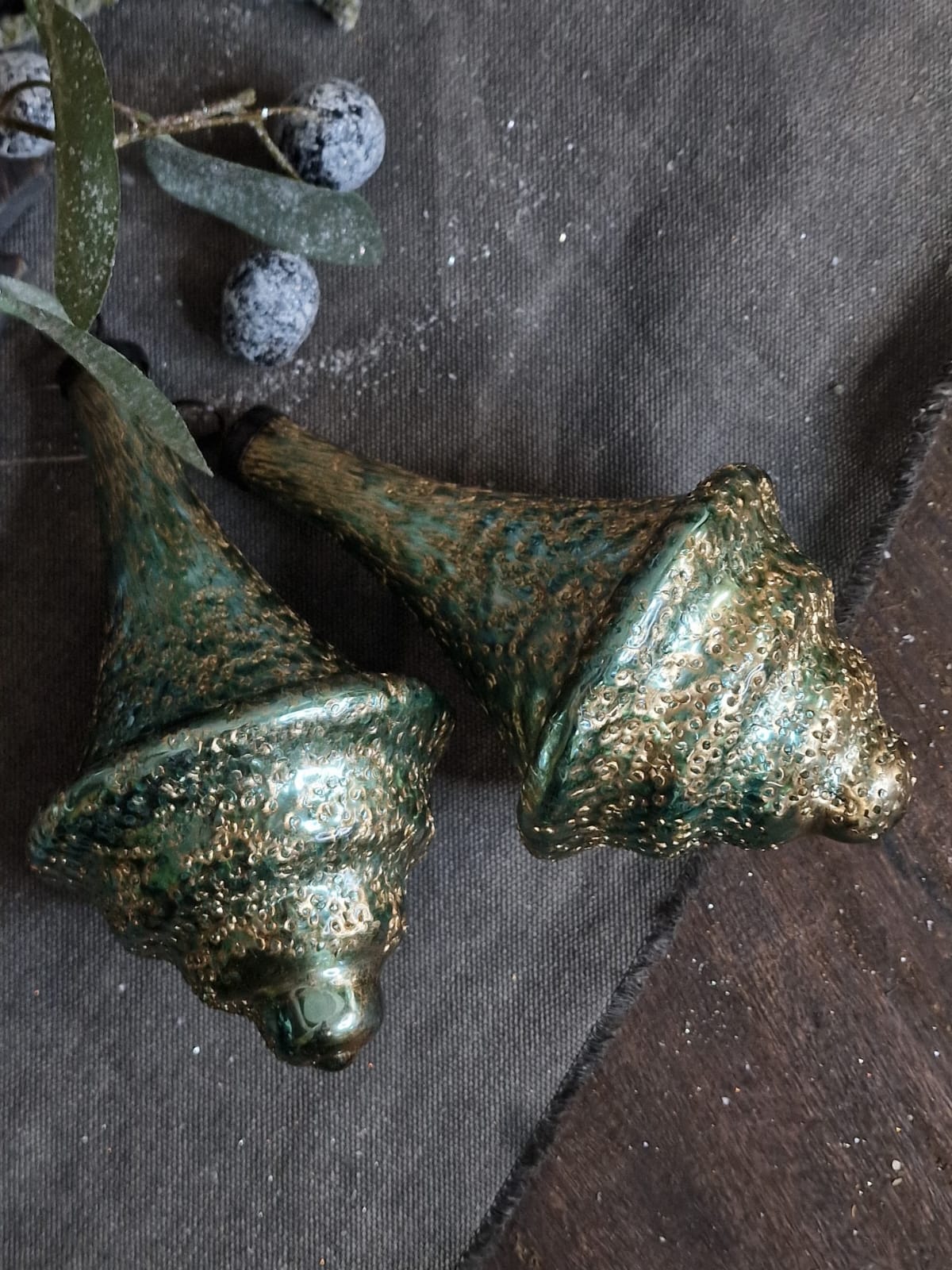 Kerstbal Ornament Longie - Goud/Groen