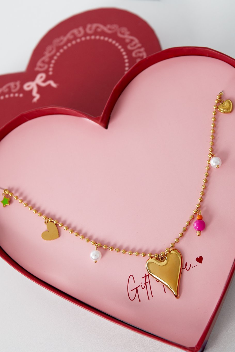 Gift of love Stainless steel Ketting - Goud kleur