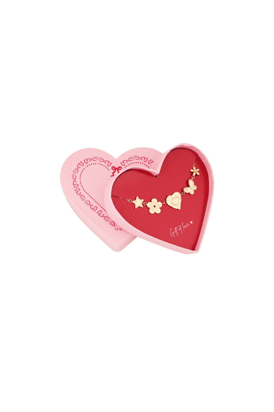 Gift of love Stainless steel Butterfly love - Goud kleur