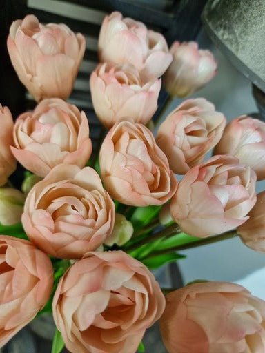 Real touch tulpen 45cm - Zalmroze