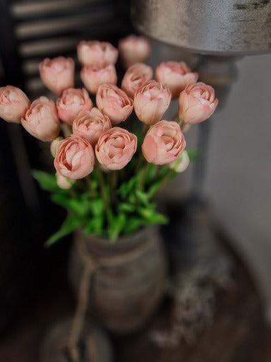 Real touch tulpen 45cm - Zalmroze
