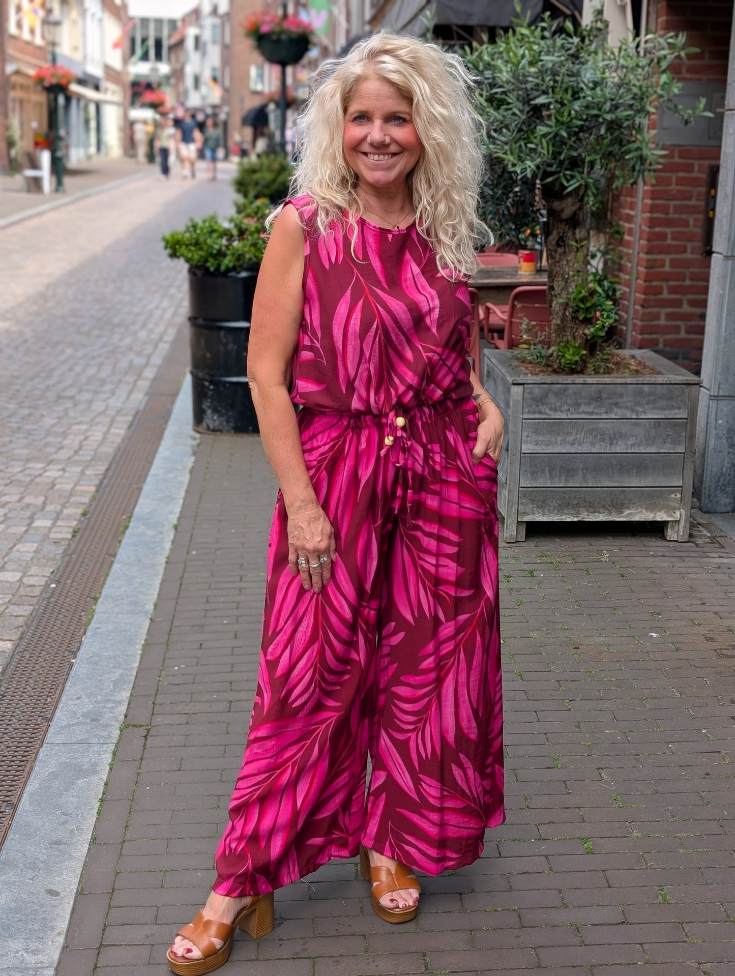 Thanny print top - Roze print