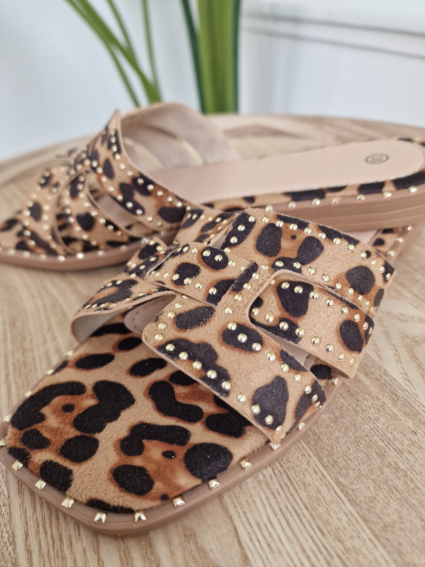 Noël slipper - Panter met gouden stuts