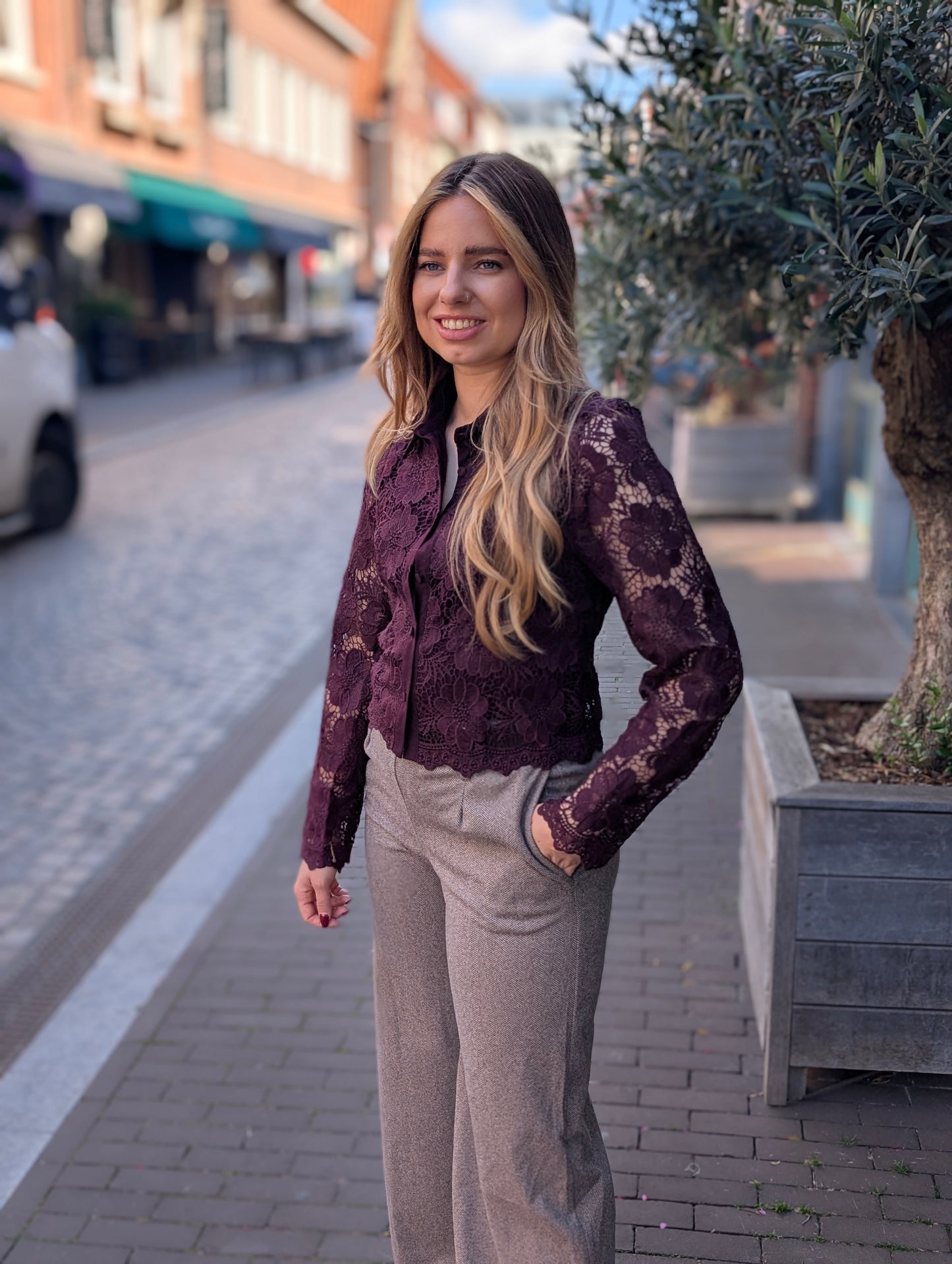Blouse Liva - Aubergine
