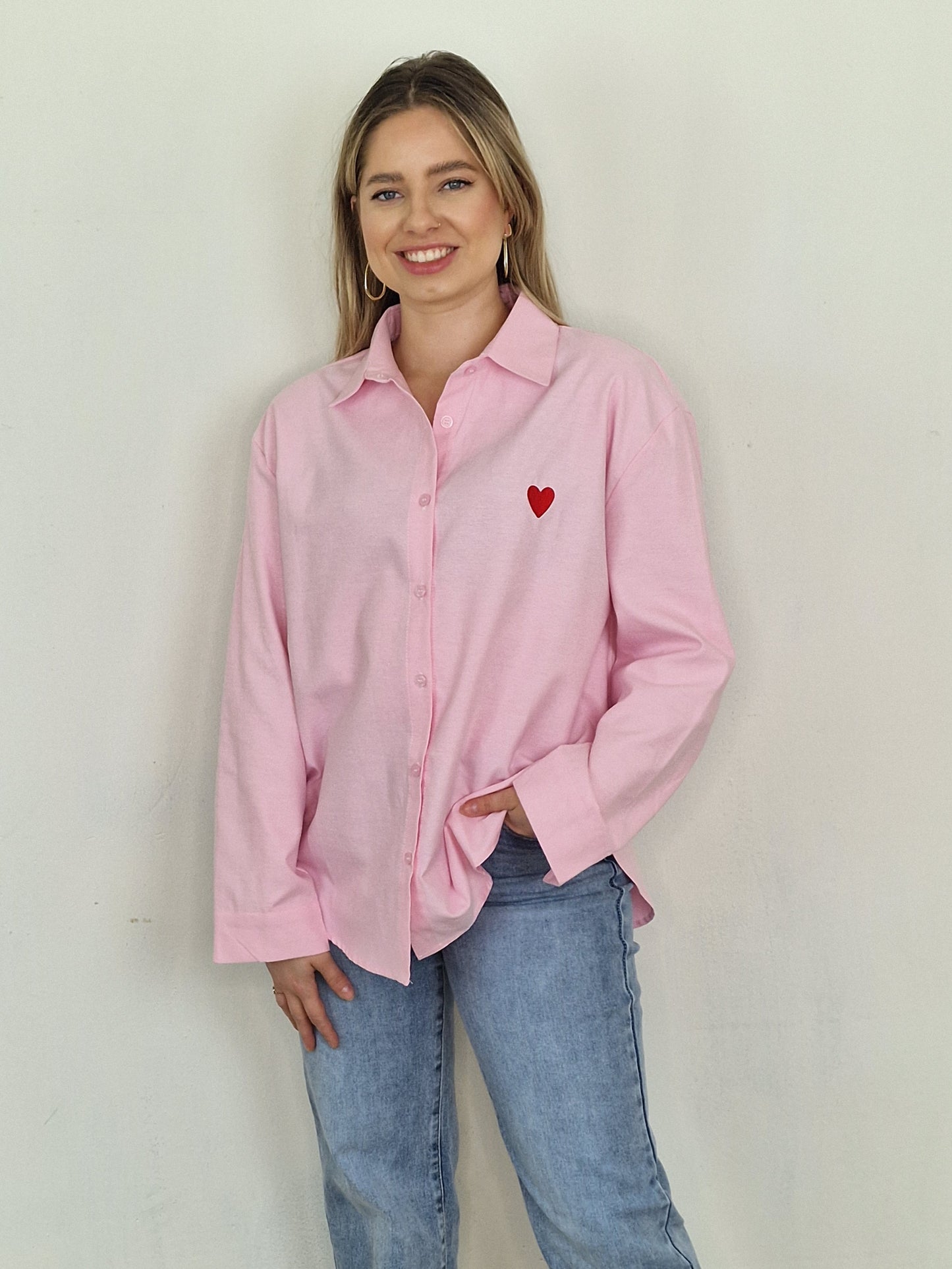 St tropey blouse - Rose/ wit/ rood