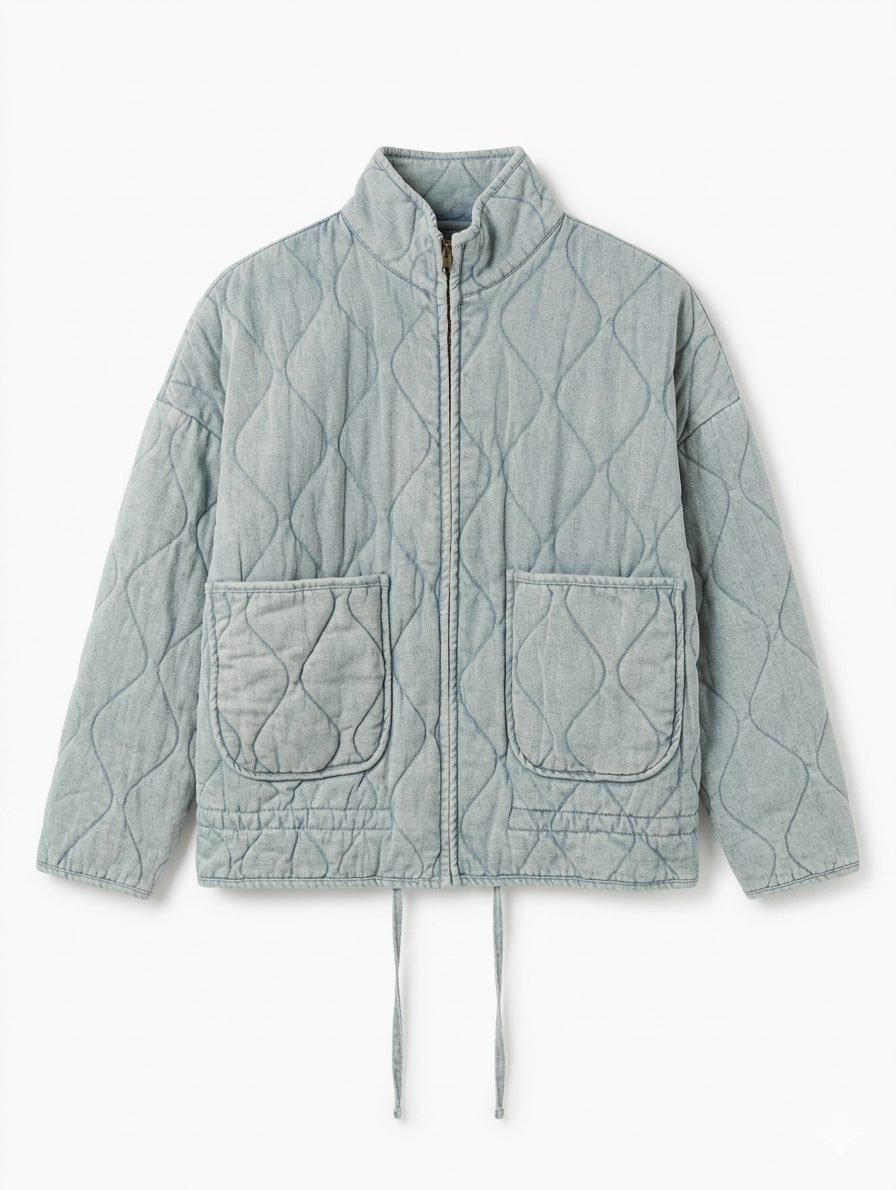 Varial doorgestikte jacket mint groen