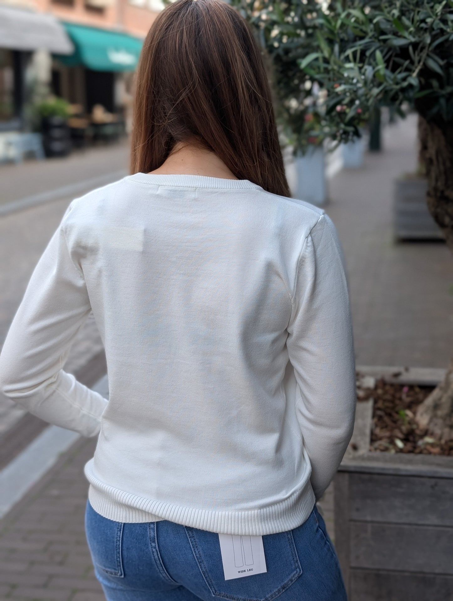 Nina trui met gouden hartjes - Off White