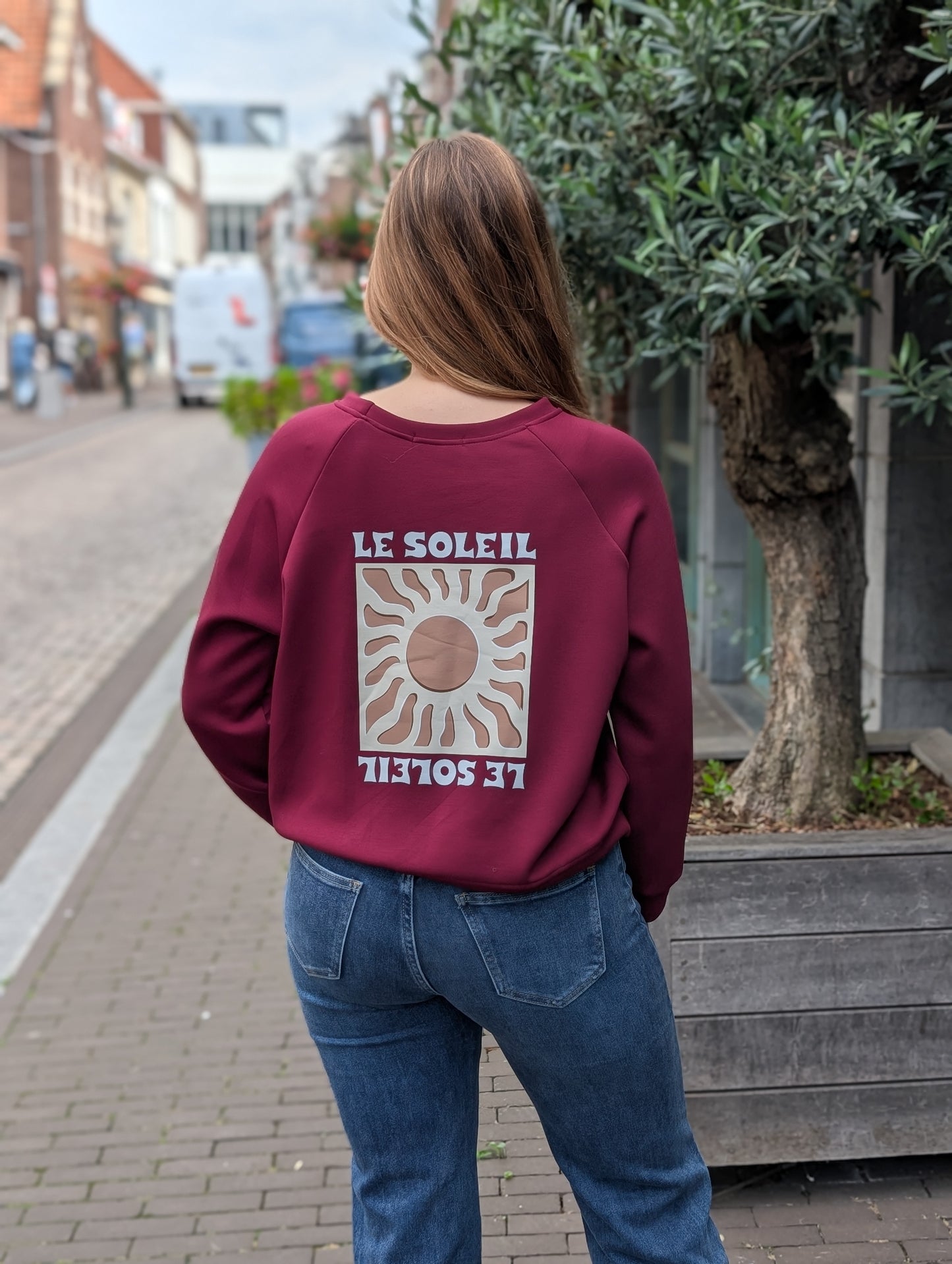 Traicy le soleil sweater - Donker rood