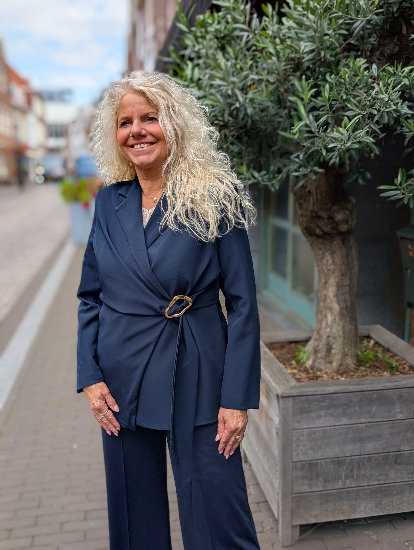 Overslag blazer Yara - Donkerblauw