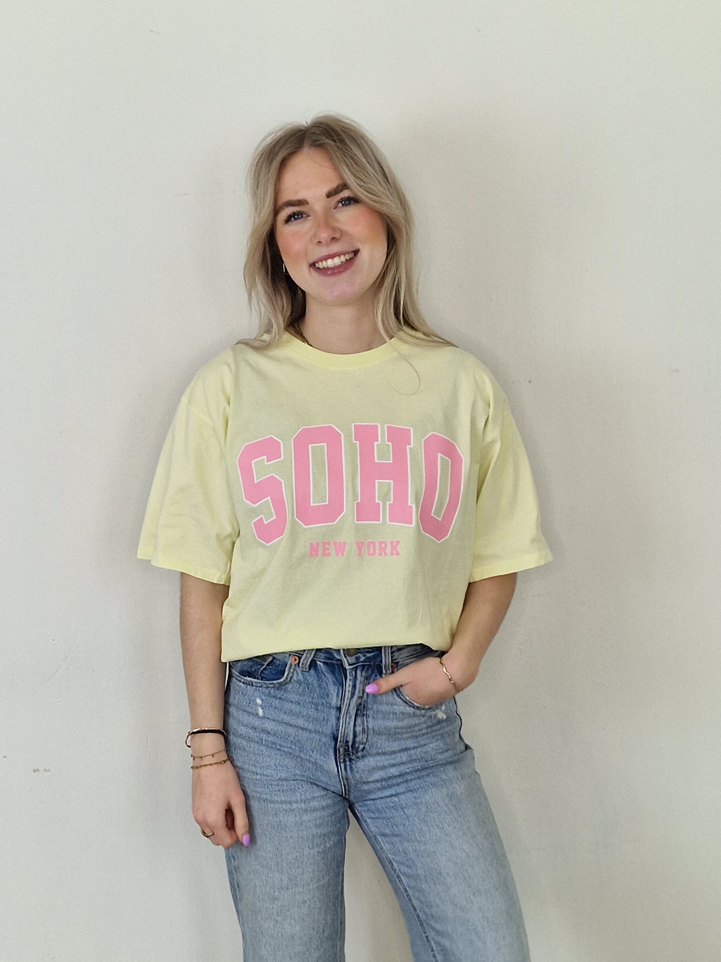Soho shirt - Geel/ roze