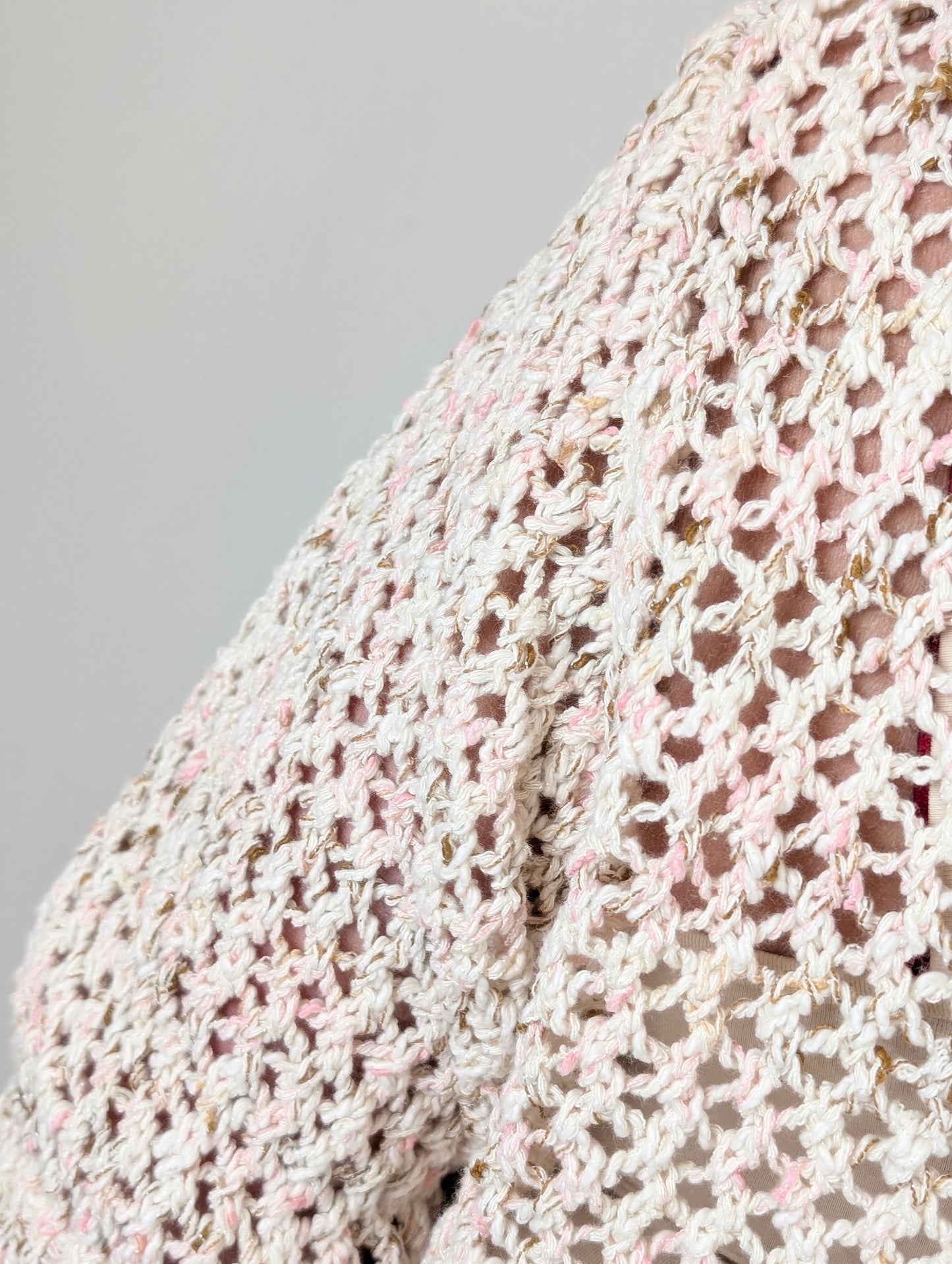 Red button Jolene melange trui - Multi Sand