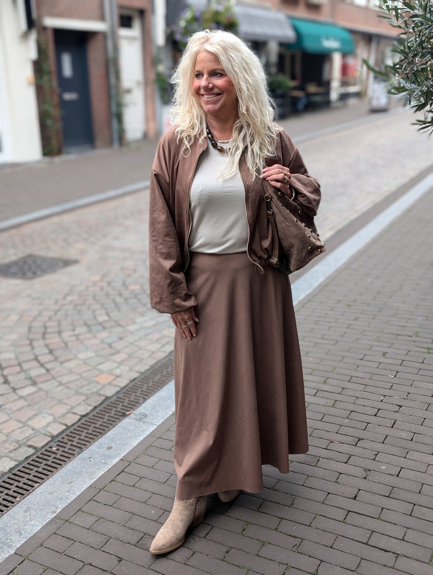 Gita shirt met lange mouwen - Creme
