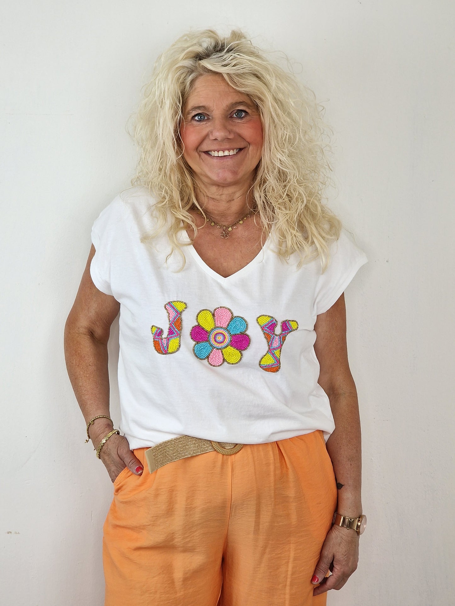 Joy boho detail shirt - Wit