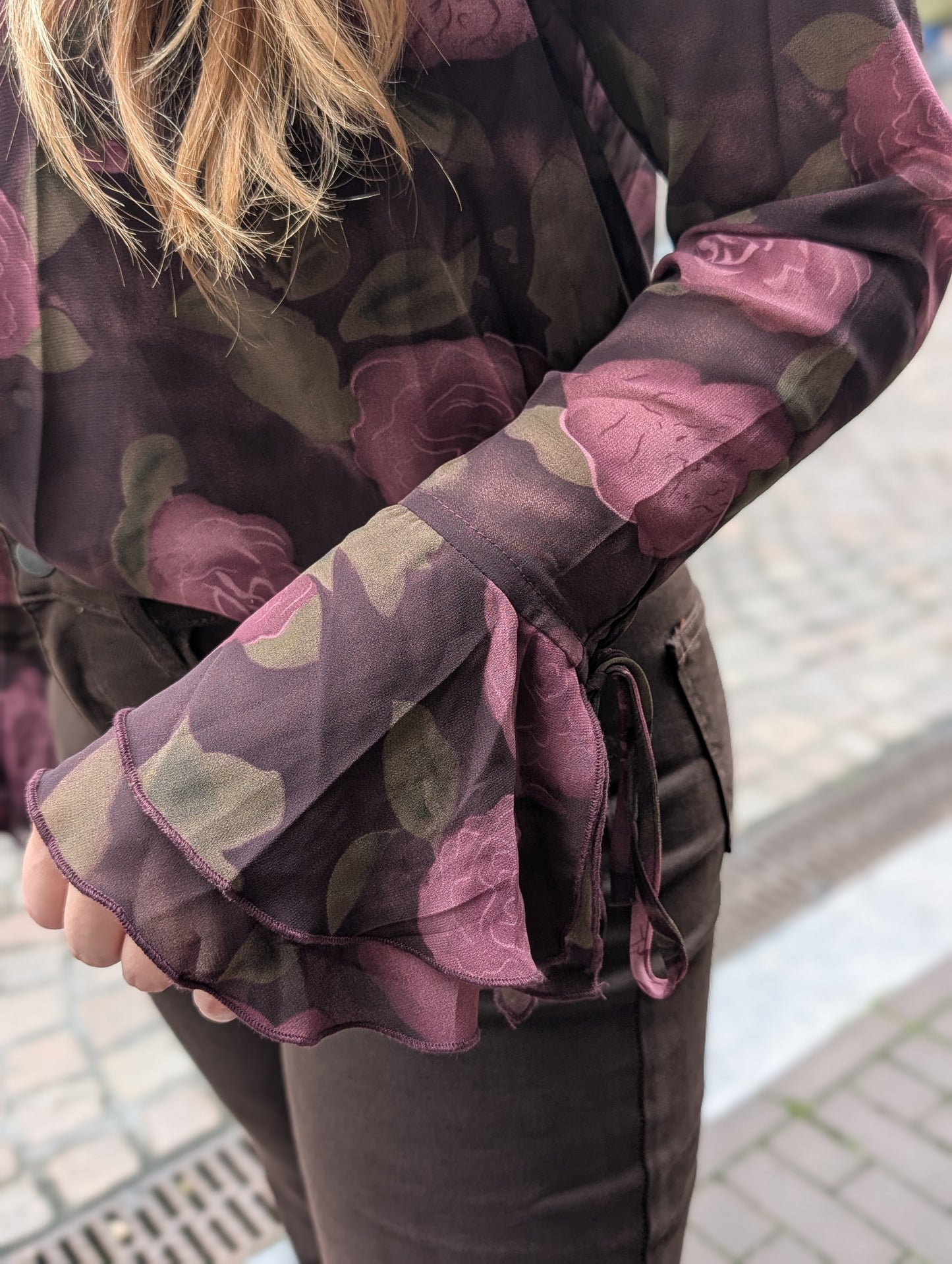 Print blouse Emily - Plum