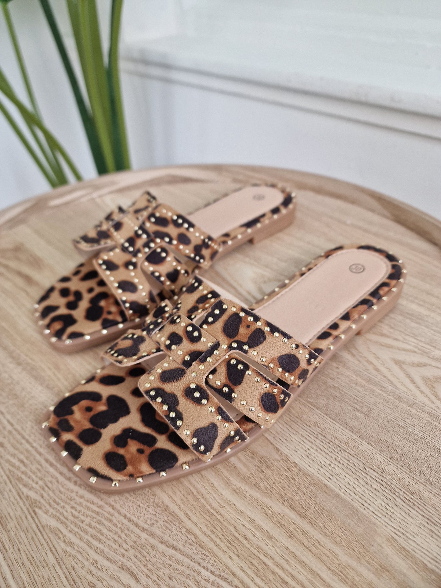 Noël slipper - Panter met gouden stuts