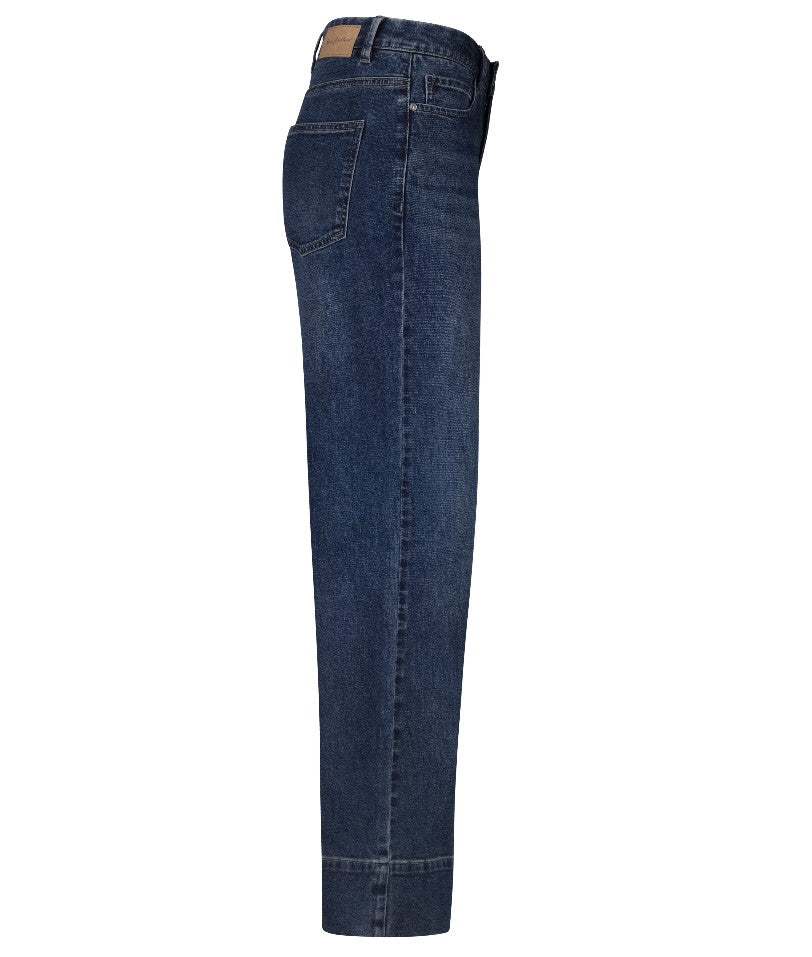 Red Button Claudette dark blue used highrise- regular fit - wide leg