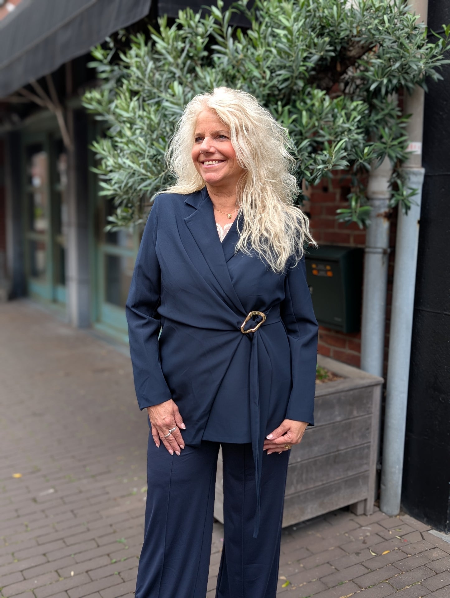 Overslag blazer Yara - Donkerblauw