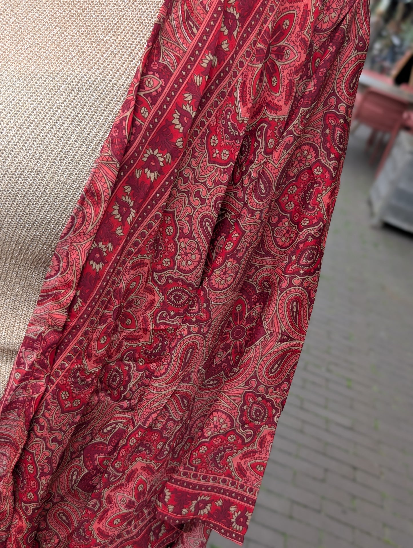 Lange kimono mandala - Brique/Rood