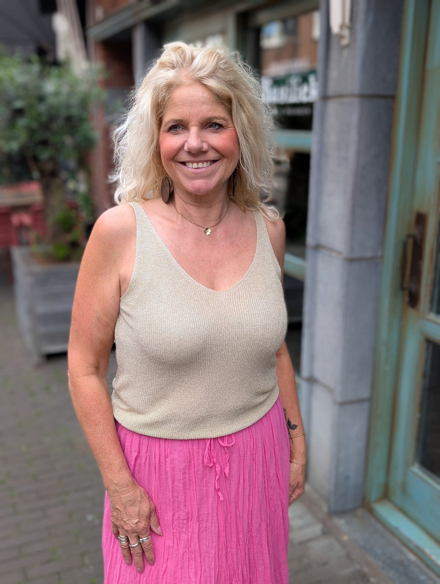 Sparkle Knit Top - Camel