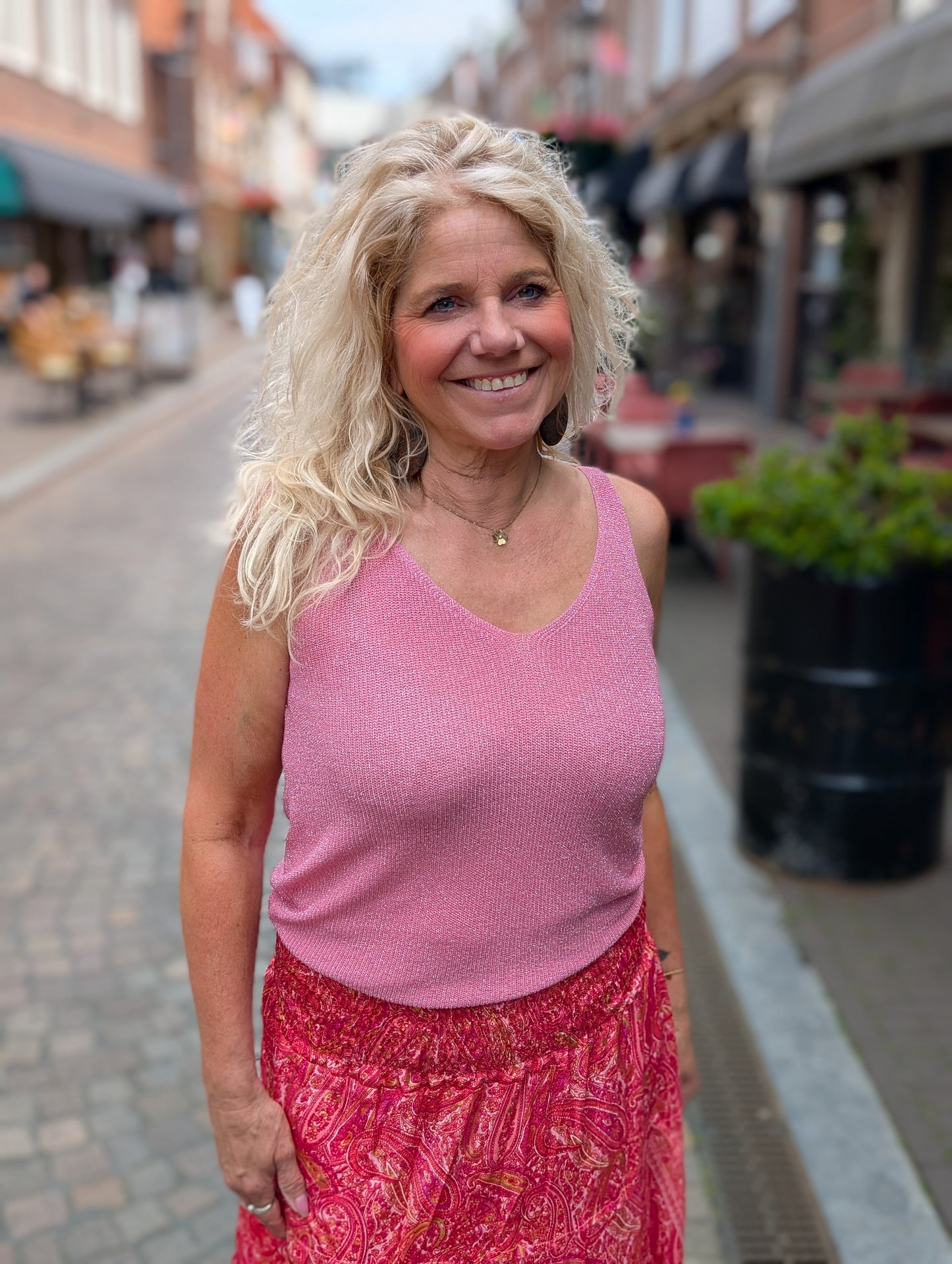 Sparkle Knit Top - Roze