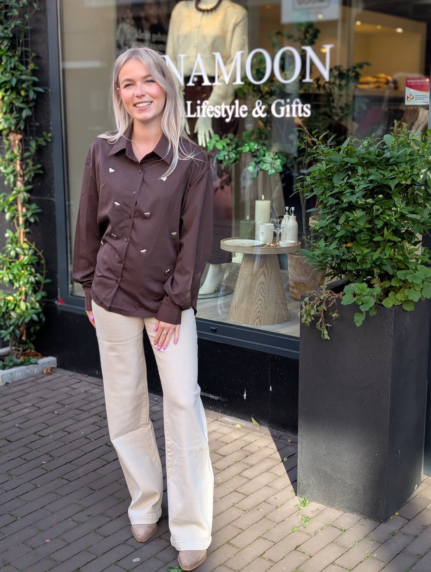 Wide Leg denim Amelia - Ecru