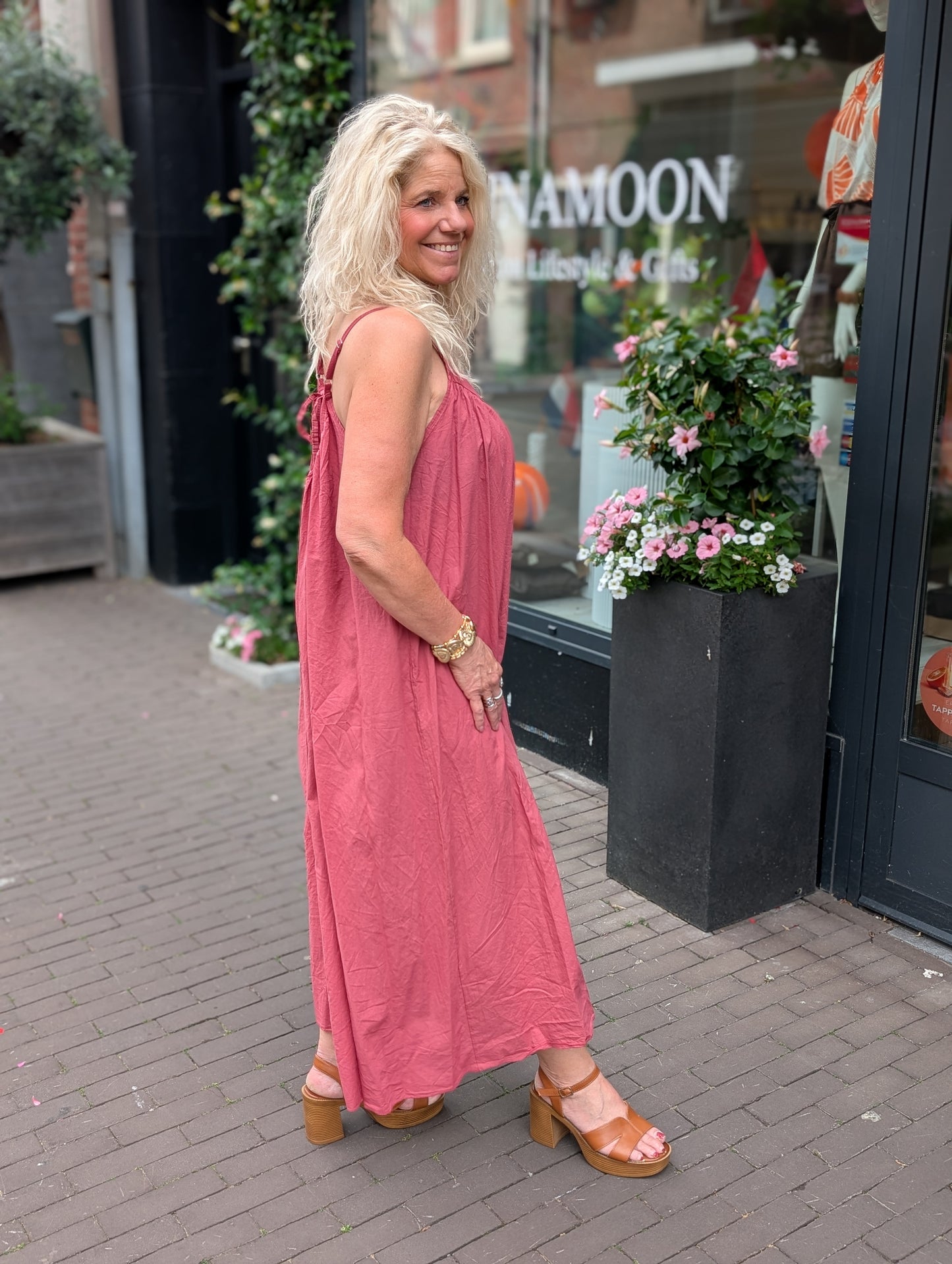 Katoenen jurk Isabel - Blush