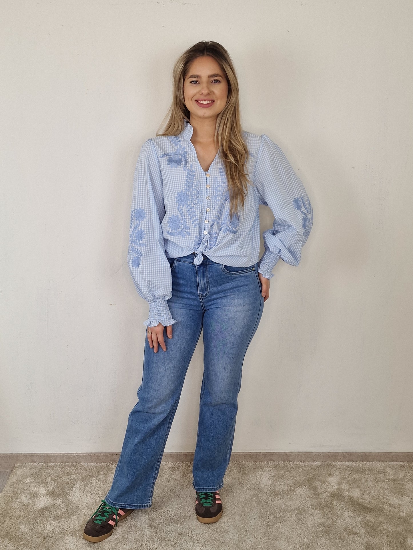 Bo blouse - Blauw / licht blauw