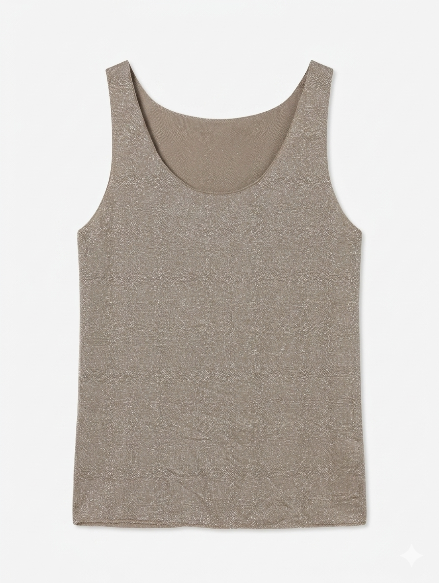 Lurex Knit Top Fanny - Taupe