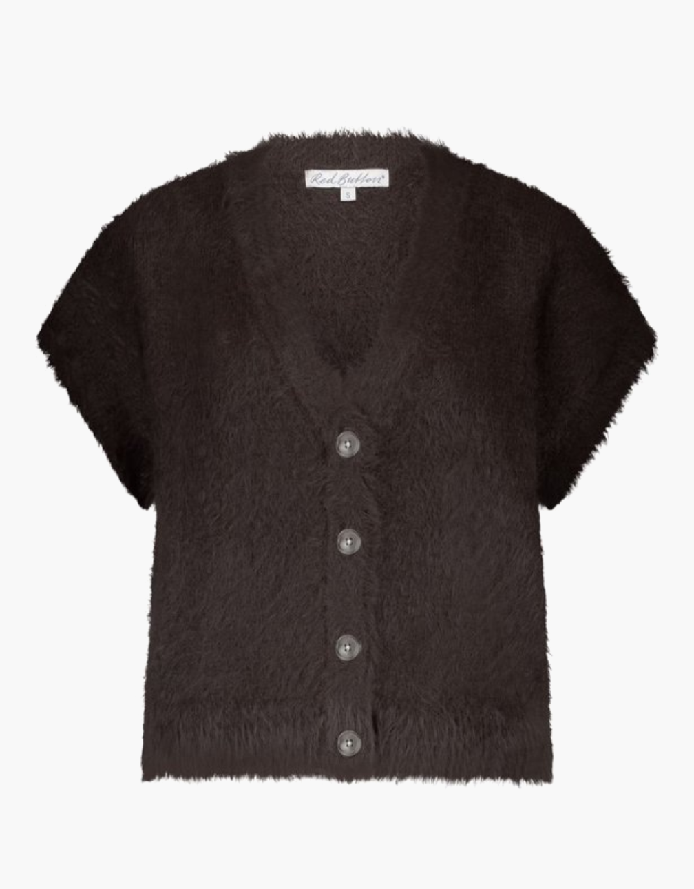 Red Button sleeveless fuzzy - espresso
