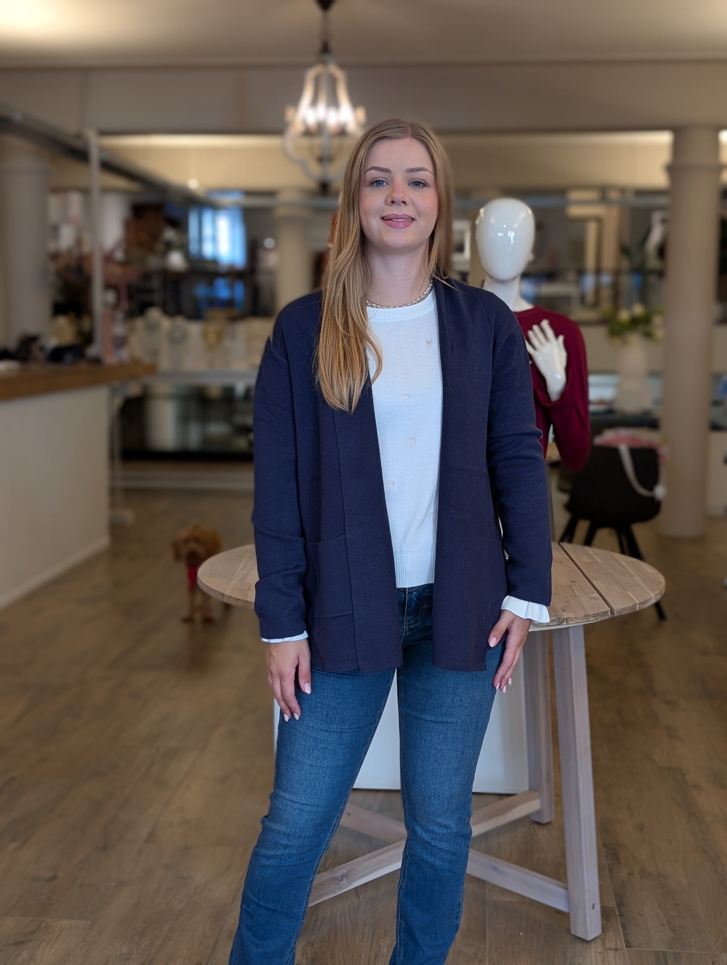 Mid basis vest Mirthe - Donkerblauw