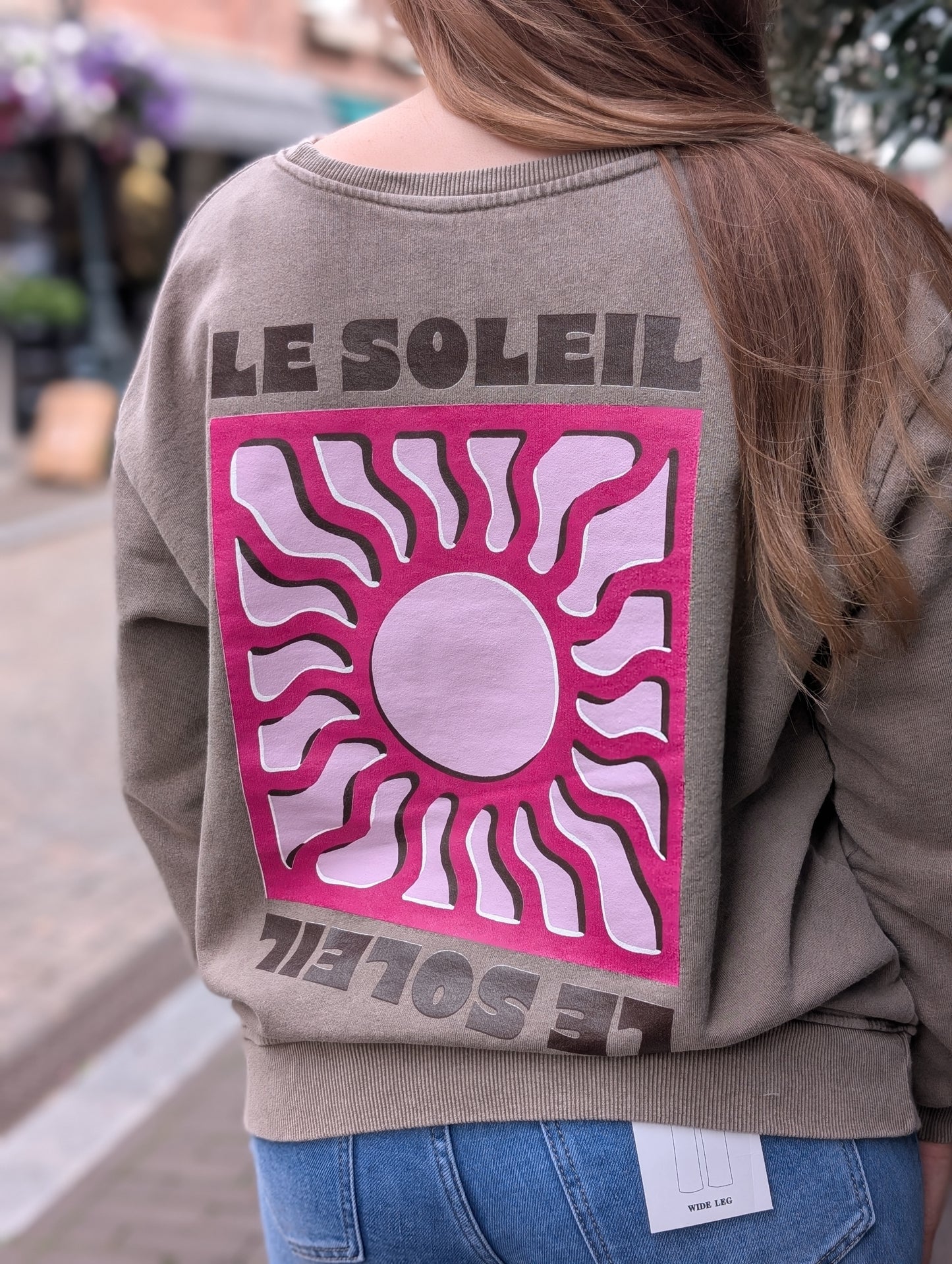 Le Soleil Sweater - Washed Brown/Pink