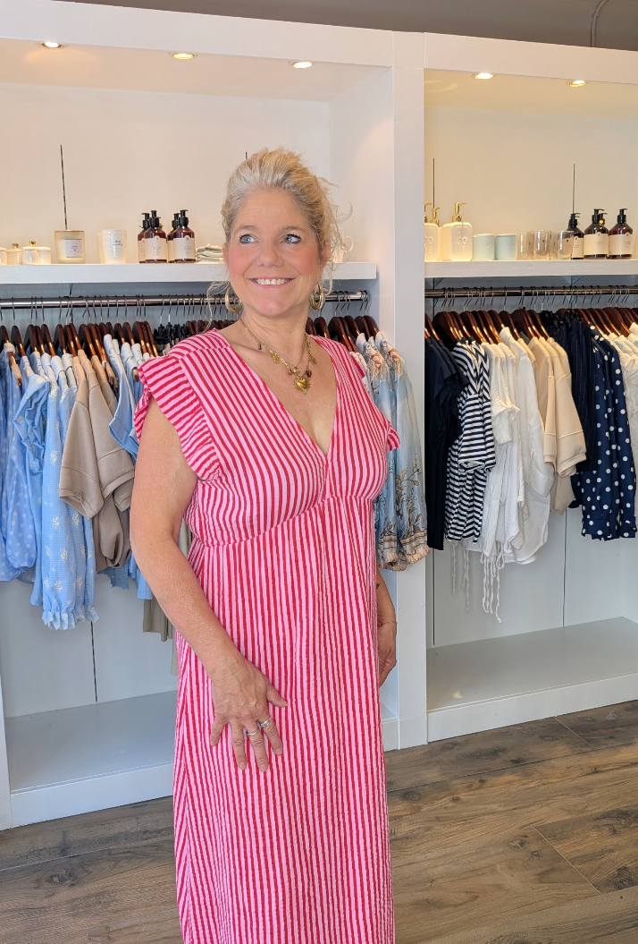 Barbara streep strand jurk - Roze